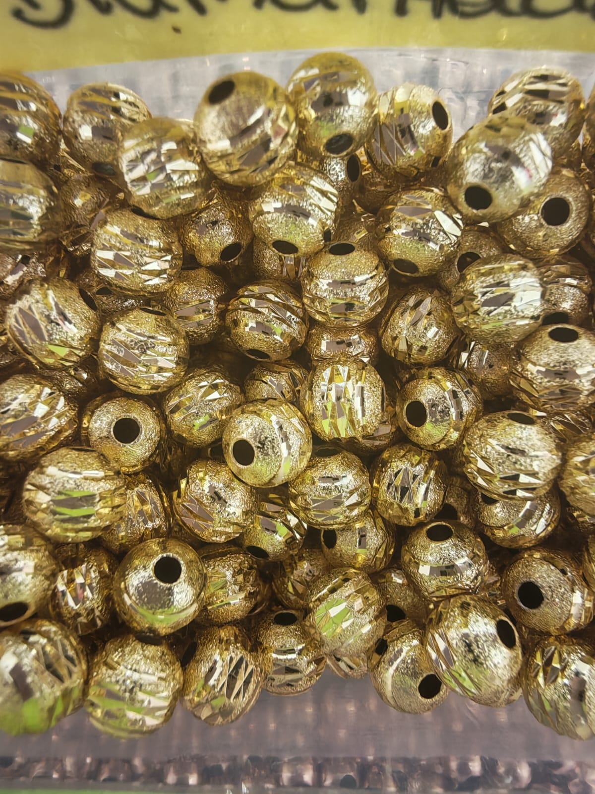 Balines Diamantados De Oro Laminado 18K